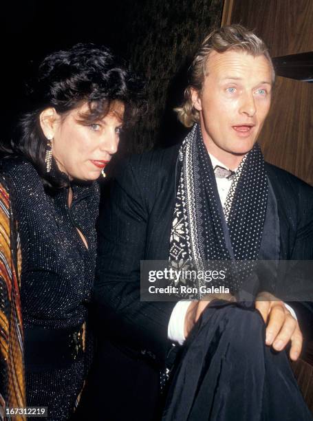 Actor Rutger Hauer and wife Ineke ten Kate attend the Second Annual American Cinematheque Award Salute to Bette Midler on February 21, 1987 at the...