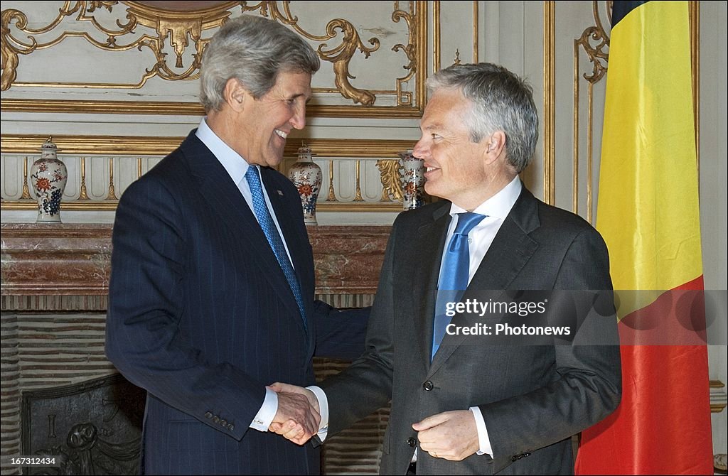 US Secretary John Kerry Visits Belgium