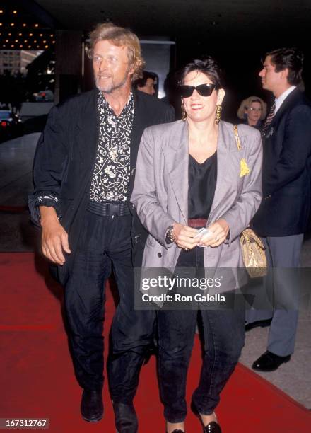 Actor Rutger Hauer and wife Ineke ten Kate attend the "Sex, Lies, and Videotape" Century City Premiere on August 3, 1989 at the Cineplex Odeon...