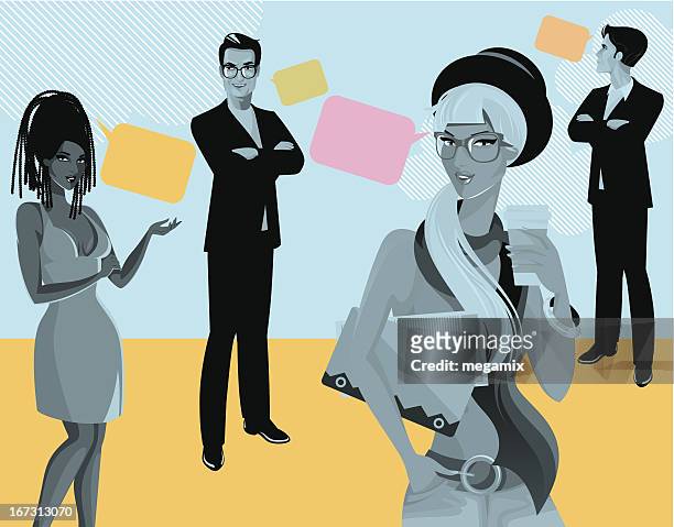 people. - casual business meeting stock illustrations