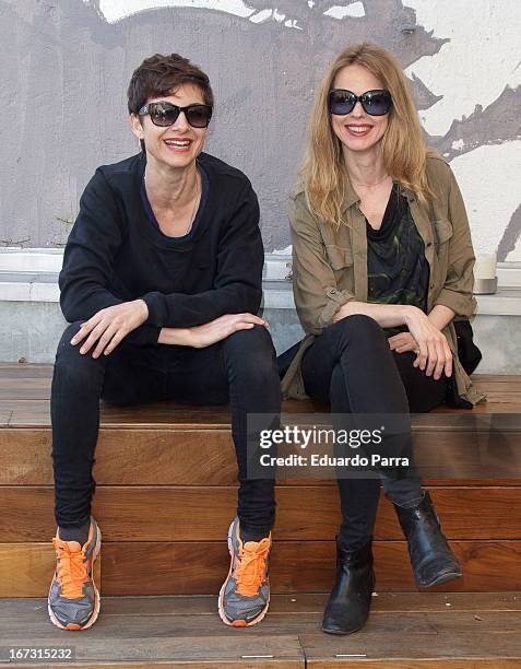 Spanish actress and singer Nawja Nimri and Spanish singer Christina Rosenvinge present 'Aperol Spritz Sound Agenda' at San Anton market on April 24,...