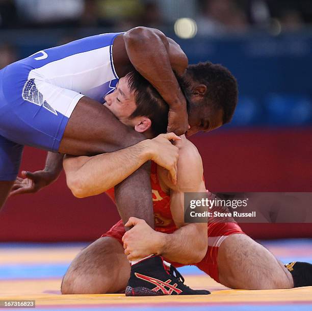 Haislan Veranes Garcia would lose to Tatsuhiro Yonemitsu from in 66kg freestyle wrestling at the London 2012 Olympic Games at the ExCel Center in...