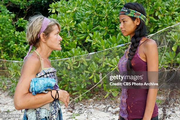 "Come Over to the Dark Side" - Dawn Meehan and Brenda Lowe during the Eleventh episode of SURVIVOR: CARAMOAN - FANS VS. FAVORITES, Wednesday, April...