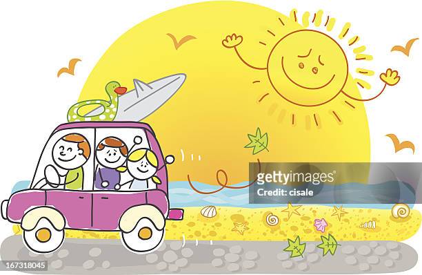 ilustrações, clipart, desenhos animados e ícones de adeus ao sol de verão - disembarking