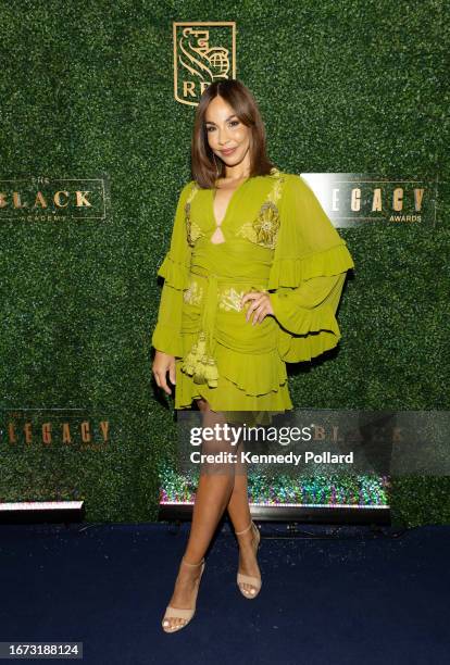 Amanda Brugel attends as RBC House presents The Black Academy Legacy Kick-Off Party at RBC House Toronto International Film Festival 2023 on...