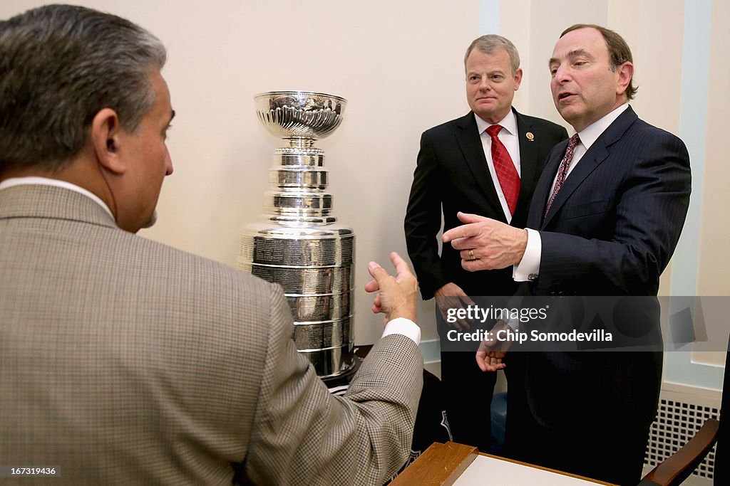 NHL Commissioner Gary Bettman Attends Briefing Of The Congressional Hockey Caucus