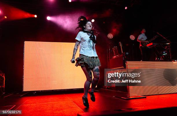 Singer Bishop Briggs performs at The Fillmore Charlotte on September 10, 2023 in Charlotte, North Carolina.