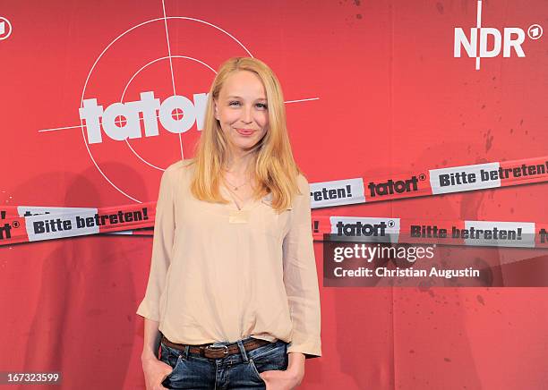 Petra Schmidt-Schaller attends preview of Tatort "Feuerteufel at Passage cinema on April 24, 2013 in Hamburg, Germany.
