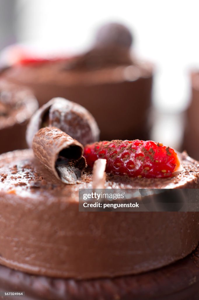 Chocolate cake with strawberry