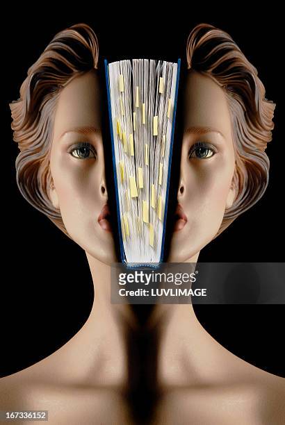 book in dummy face - mannequin head stock pictures, royalty-free photos & images
