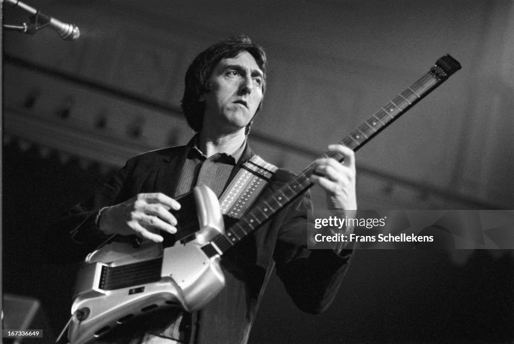English guitarist Allan Holdsworth performs live on stage at the ...