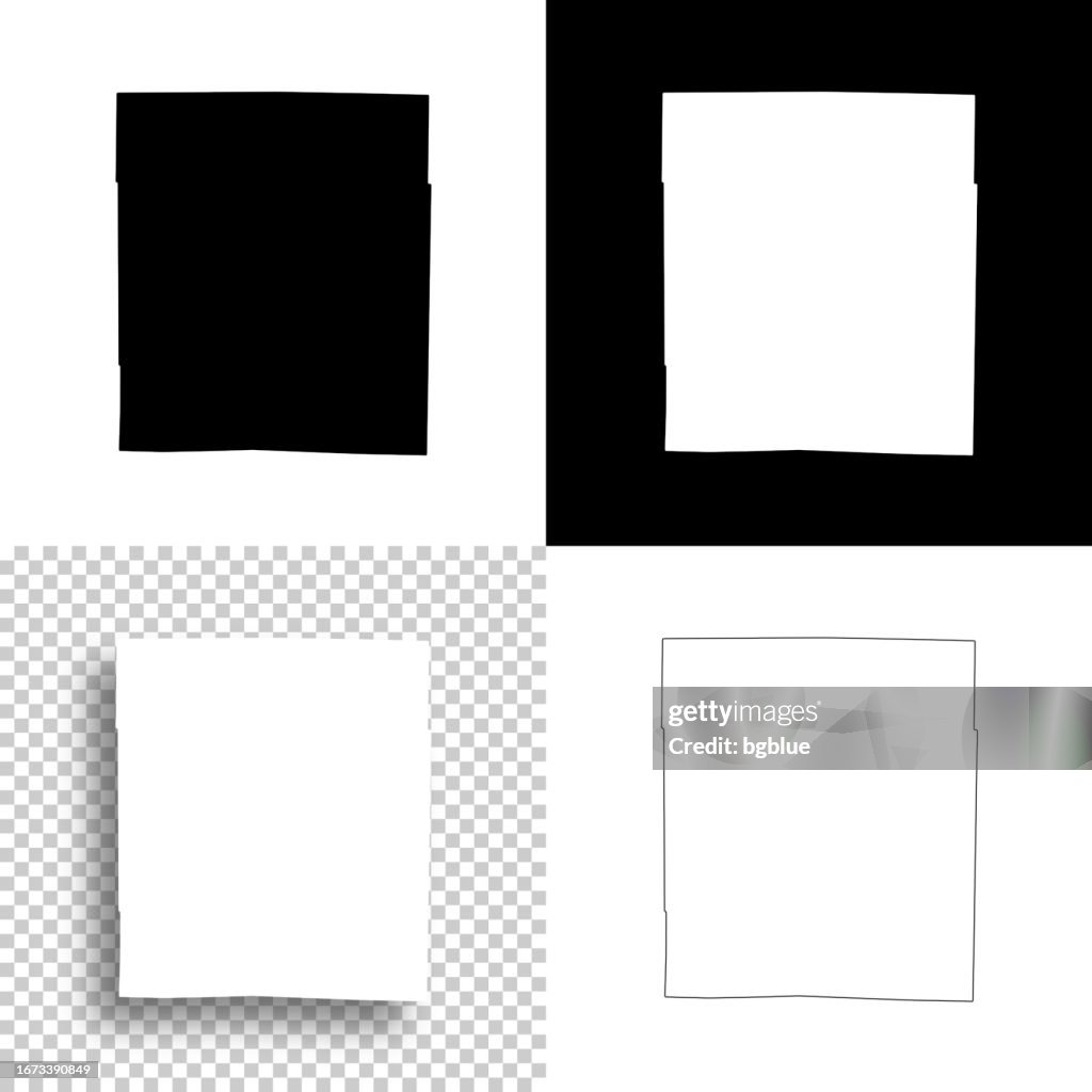 Knox County, Missouri. Maps for design. Blank, white and black backgrounds