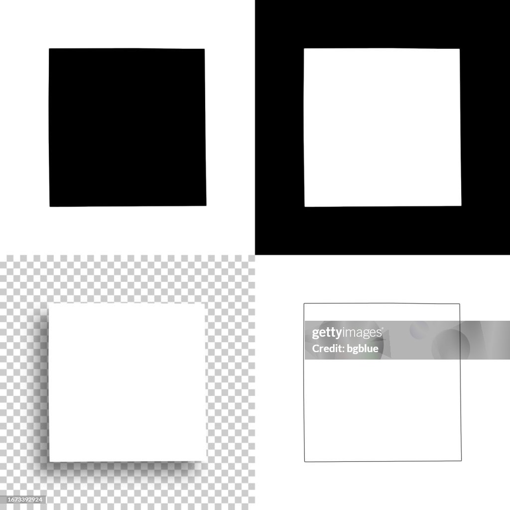 Kalamazoo County, Michigan. Maps for design. Blank, white and black backgrounds