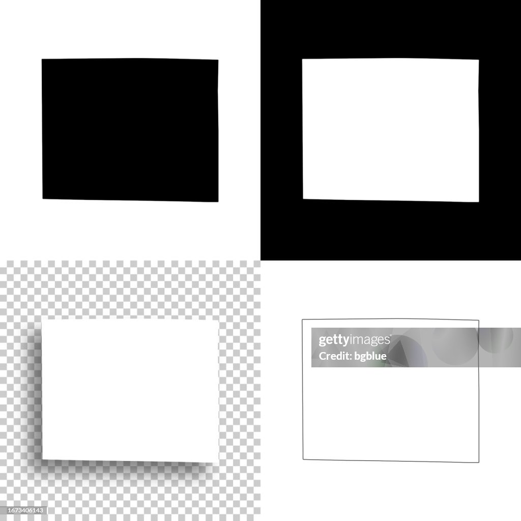Rock County, Wisconsin. Maps for design. Blank, white and black backgrounds
