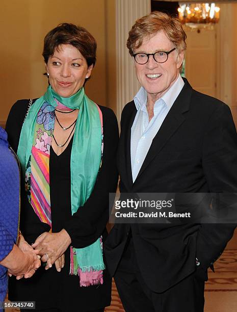 Actor Robert Redford with his wife Sibylle Szaggars attend the American Ambassador's Reception during the Sundance London Film and Music Festival...