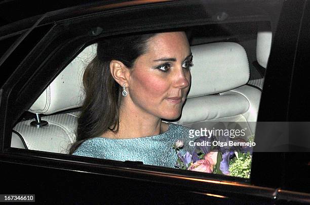 Catherine, Duchess of Cambridge visits The National Portrait Gallery on April 24, 2013 in London, England.