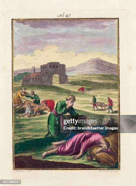 The pest. Die Welt in Bildern. Band 5. Wallishauser. Vienna. 1793. No. 47: Die Pest. Die Welt in Bildern. Band 5. Wallishauser. Wien 1793.