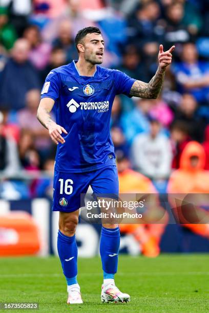 Diego Rico of Getafe CF during the LaLiga EA Sports match between Getafe CF and CA Osasuna at Coliseum Alfonso Perez in Getafe, Spain, on September...