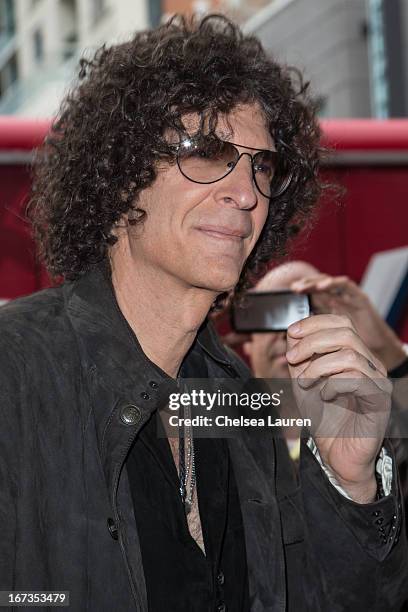 Media personality Howard Stern arrives at the "America's Got Talent" season 8 premiere party at the Pantages Theatre on April 24, 2013 in Hollywood,...