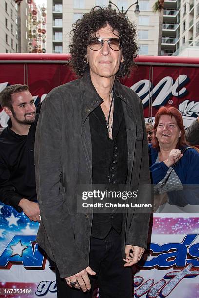 Media personality Howard Stern arrives at the "America's Got Talent" season 8 premiere party at the Pantages Theatre on April 24, 2013 in Hollywood,...