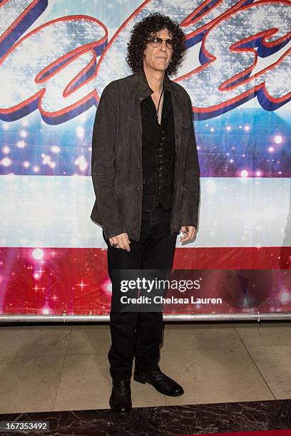 Media personality Howard Stern arrives at the "America's Got Talent" season 8 premiere party at the Pantages Theatre on April 24, 2013 in Hollywood,...