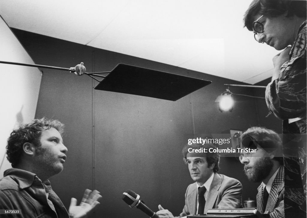 Dreyfuss, Truffaut And Spielberg On 'Close Encounters Of The Third Kind,' 1977.