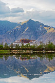 beautiful scenery lhasa city plateau mountains