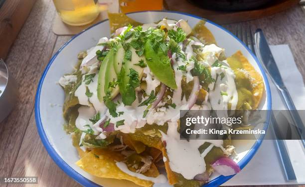 chilaquiles - chilaquiles fotografías e imágenes de stock