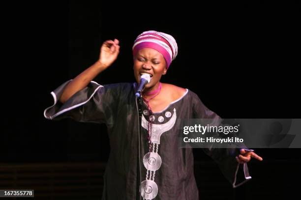 The singer Julia Sarr performing in the program "Youssou N'Dour: The Fresh Face of African Music" at Zankel Hall on Monday night, October 24, 2005.