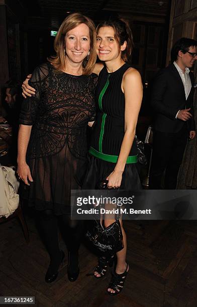 Keri Putnam and Lake Bell attend Grey Goose hosted Sundance London Filmmaker Dinner at Little House on April 24, 2013 in London, England.