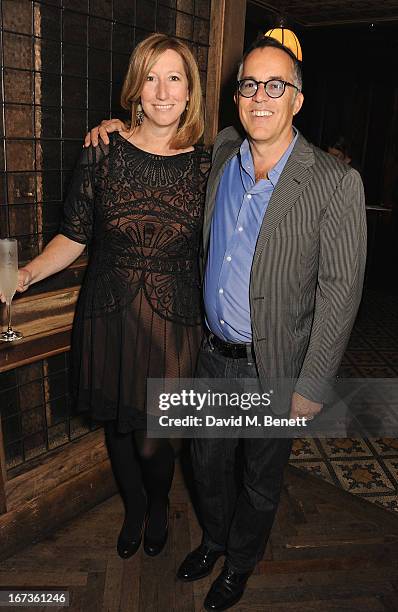 Keri Putnam and Director of the Sundance Film Festival John Cooper attend Grey Goose hosted Sundance London Filmmaker Dinner at Little House on April...