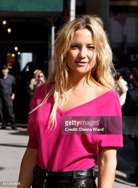 Kate Hudson arrives for the "Late Show with David Letterman" at Ed Sullivan Theater on April 24, 2013 in New York City.