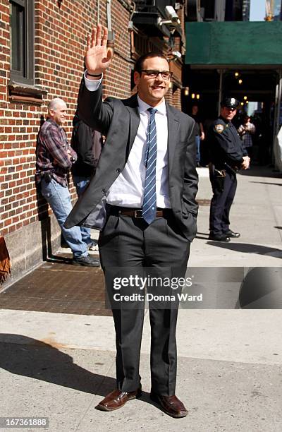 Clemente arrives for the "Late Show with David Letterman" at Ed Sullivan Theater on April 24, 2013 in New York City.