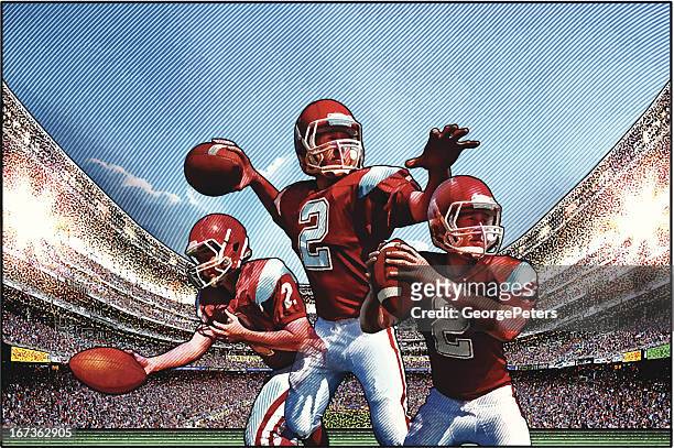 quarterback. american football - 四分衛 幅插畫檔、美工圖案、卡通及圖標