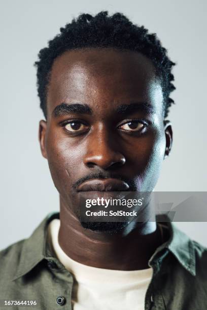 studio portrait headshot - male model facial expression stock pictures, royalty-free photos & images