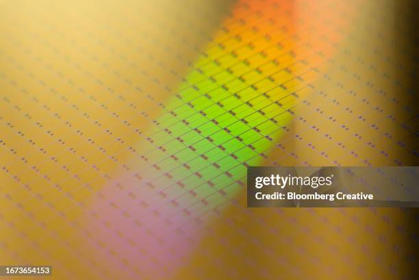 close-up of a semiconductor wafer - newport wales stock pictures, royalty-free photos & images