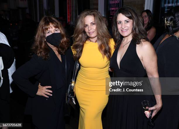 Of The Creative Coalition Robin Bronk, Gia Galligani and Denise Stevens attend the Creative Coalition Spotlight Soiree at MARBL Restaurant on...