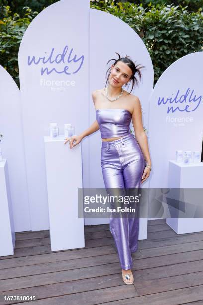 Actress and influencer Millie Bobby Brown during her Meet And Great on September 9, 2023 in Berlin, Germany.