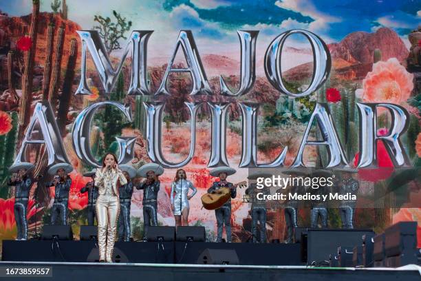 Singer Majo Aguilar performs during the day 2 of the ARRE Fest 2023 at Foro Sol on September 10, 2023 in Mexico City, Mexico.