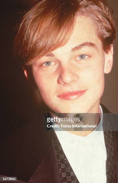 Headshot of American actor Leonardo DiCaprio, circa 1991.