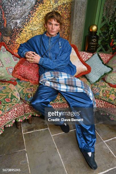 Jordan Barrett celebrates the first anniversary of Cosmoss with a wellness morning at Annabel's on September 18, 2023 in London, England.