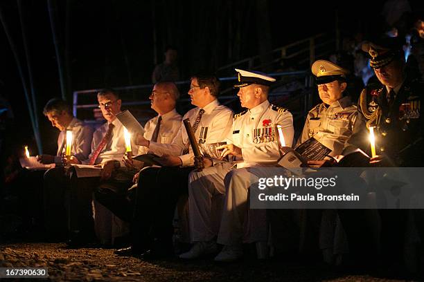 Australian and New Zealand dignitaries Mr. Stephen Smith MP, Australian Minister for Defense, Australian Senator John Hogg, James Wise, Australian...