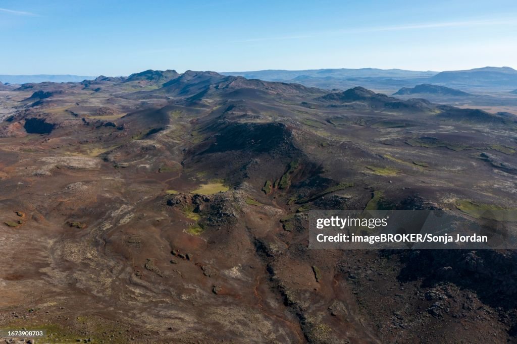 Volcano, Aerial view, Reykjanesfolkvangur, Reykjanes Peninsula, South Iceland, Iceland