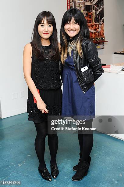 Eunice Kim and Jessica Youn attend Director's Circle Celebrates Wear LACMA, Sponsored By NET-A-PORTER And W at LACMA on April 24, 2013 in Los...