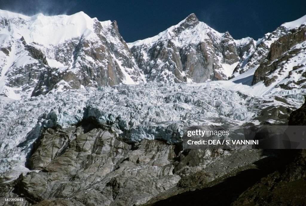 Brenva Glacier on Mont Blanc Massif