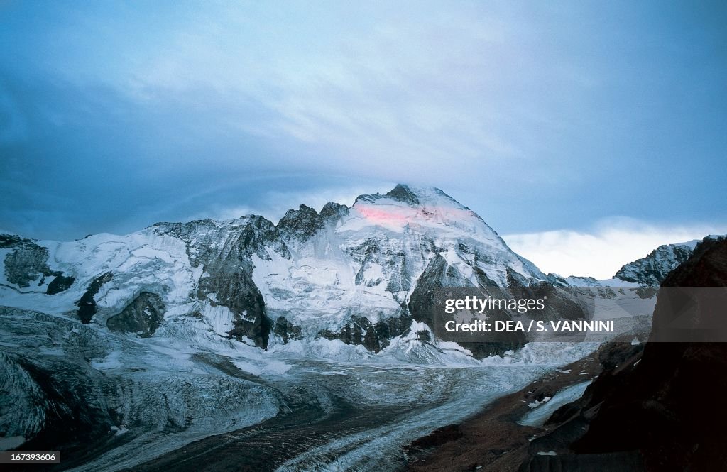 Dent d'Herens (4171 meters) at dawn