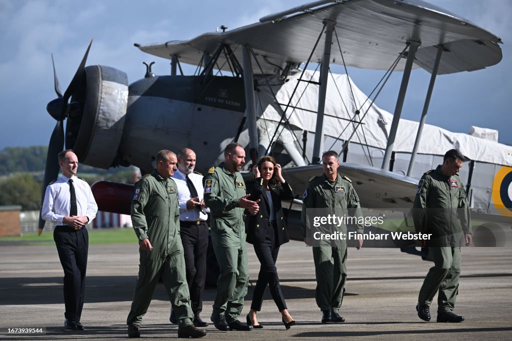 The Princess Of Wales Visits Royal Naval Air Station Yeovilton