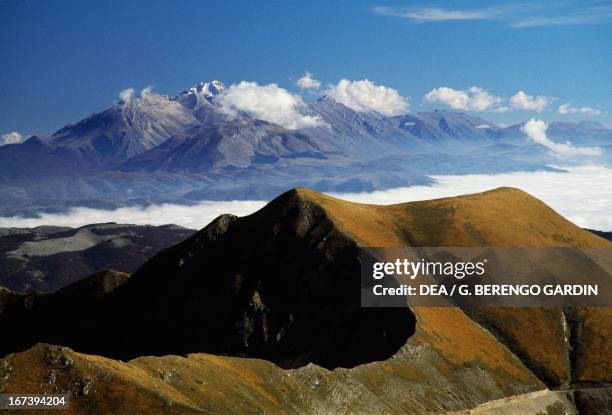 Gran Sasso seen from Terminillo, Lazio, Italy.