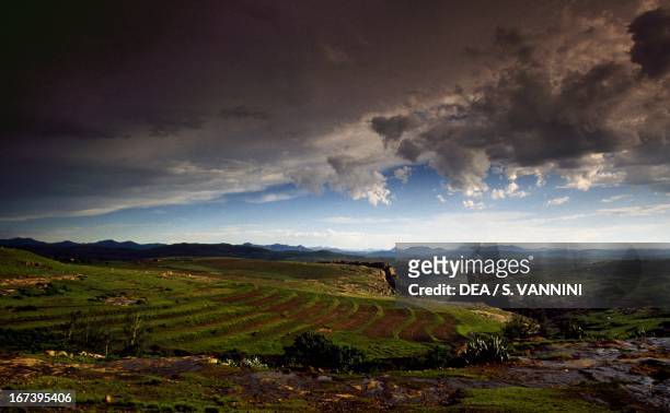 Storm in the surroundings of Maseru, Lesotho, South Africa.