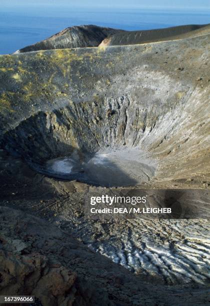 Gran Cratere on the island of Vulcano, Aeolian Islands , Sicily, Italy.